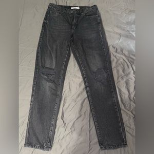 Garage Black Distressed Relaxed Fixed Jeans